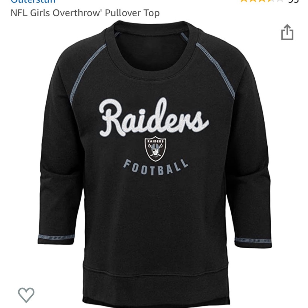 NWT Girls Youth Raiders Football